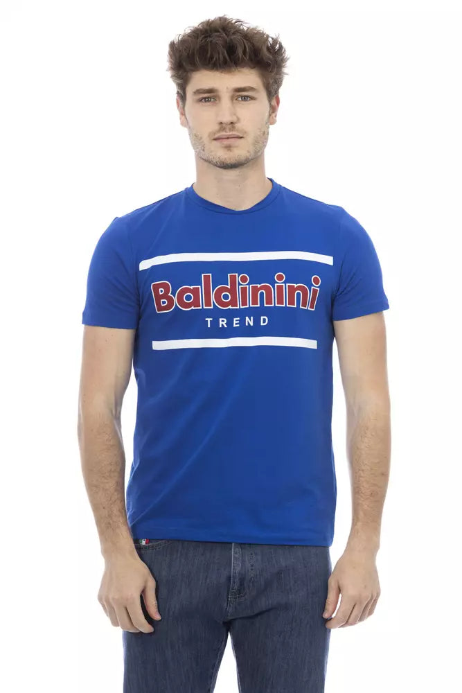 Baldinini Trend Blue Cotton Men T-Shirt Baldinini Trend