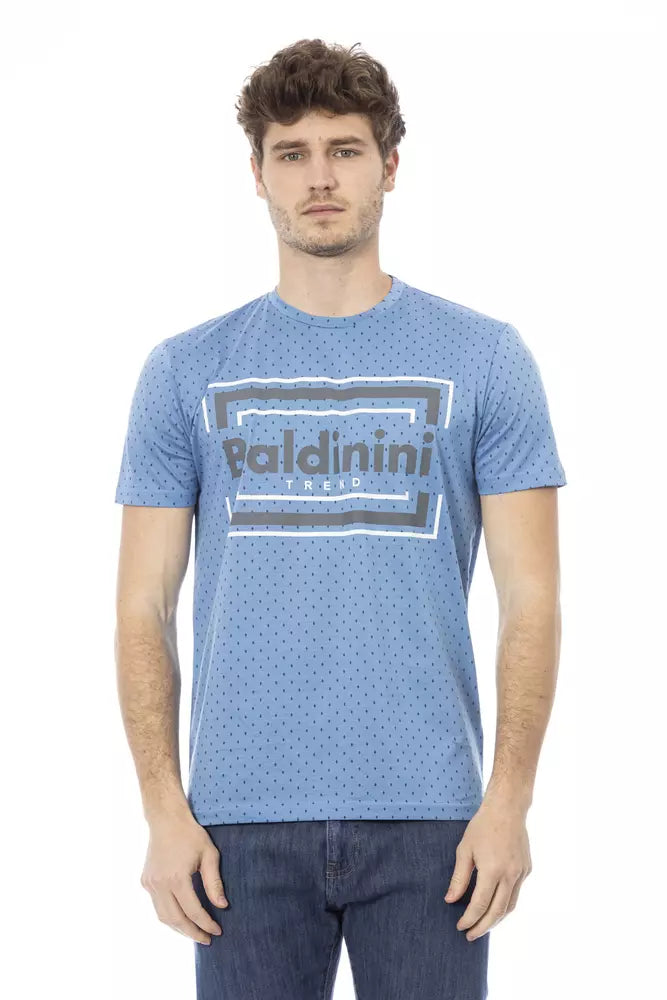 Baldinini Trend Light Blue Cotton Men T-Shirt Baldinini Trend