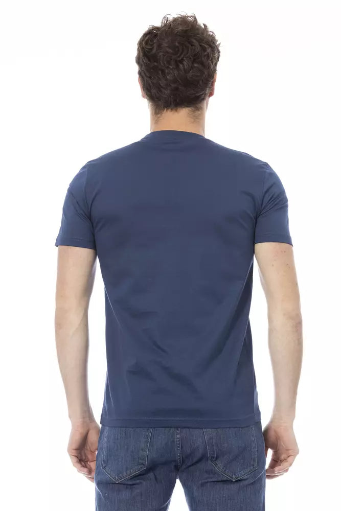 Baldinini Trend Blue Cotton Men T-Shirt Baldinini Trend