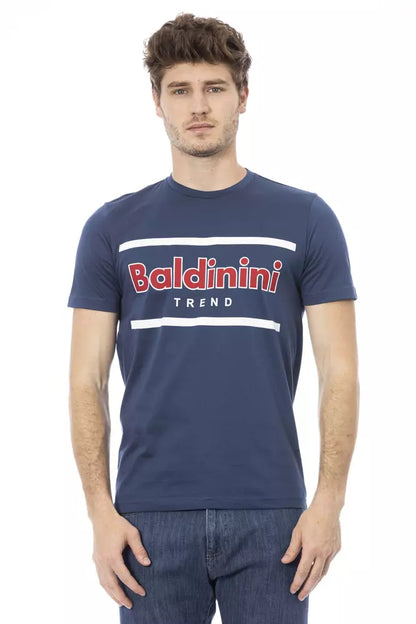 Baldinini Trend Blue Cotton Men T-Shirt Baldinini Trend