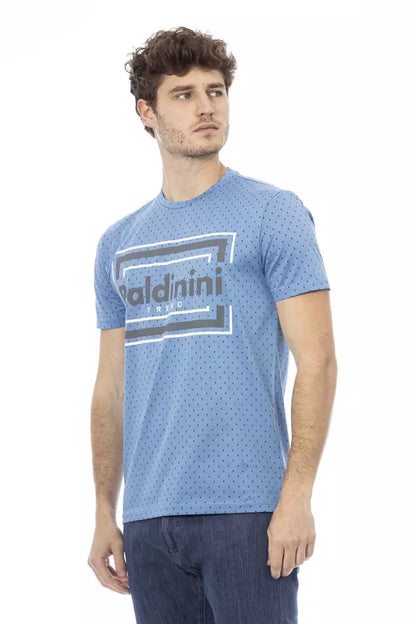 Baldinini Trend Light Blue Cotton Men T-Shirt Baldinini Trend