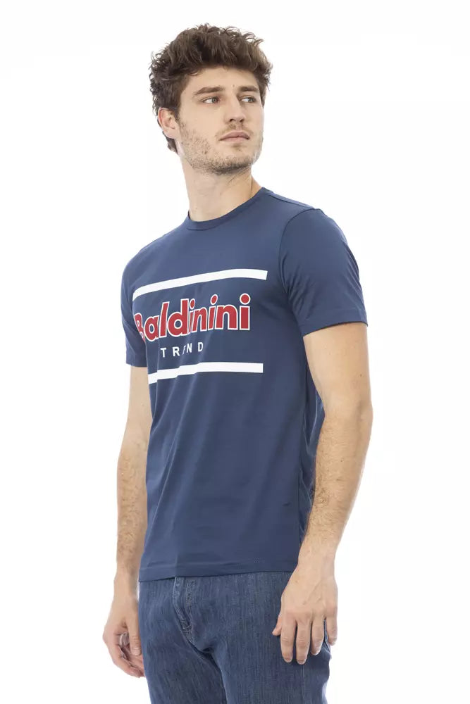 Baldinini Trend Blue Cotton Men T-Shirt Baldinini Trend