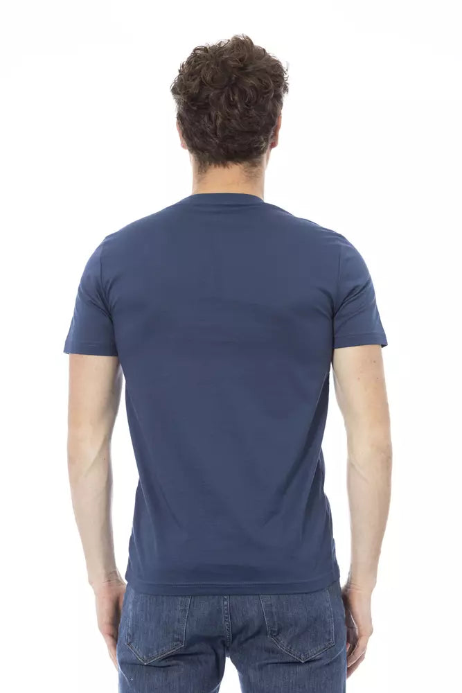 Baldinini Trend Blue Cotton Men T-Shirt Baldinini Trend