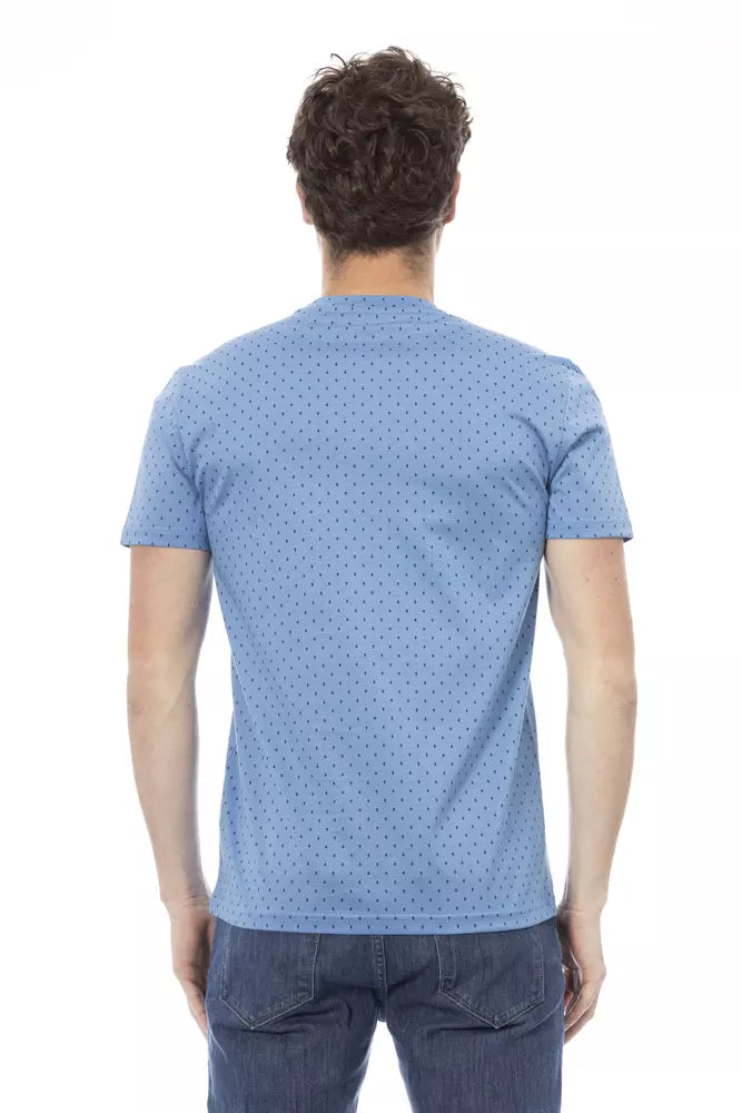 Baldinini Trend Light Blue Cotton Men T-Shirt Baldinini Trend