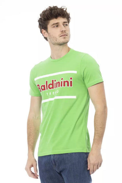 Baldinini Trend Green Cotton Men T-Shirt Baldinini Trend