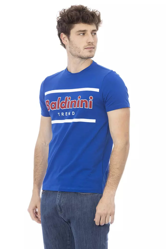 Baldinini Trend Blue Cotton Men T-Shirt Baldinini Trend