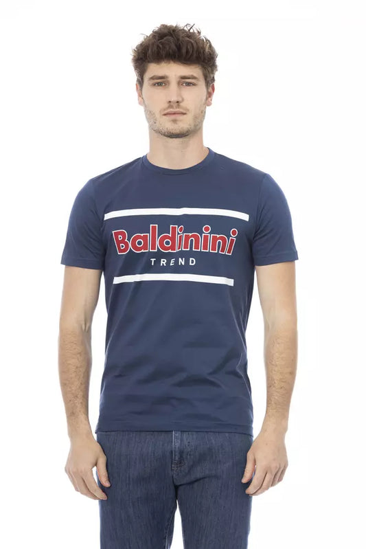 Baldinini Trend Blue Cotton Men T-Shirt Baldinini Trend