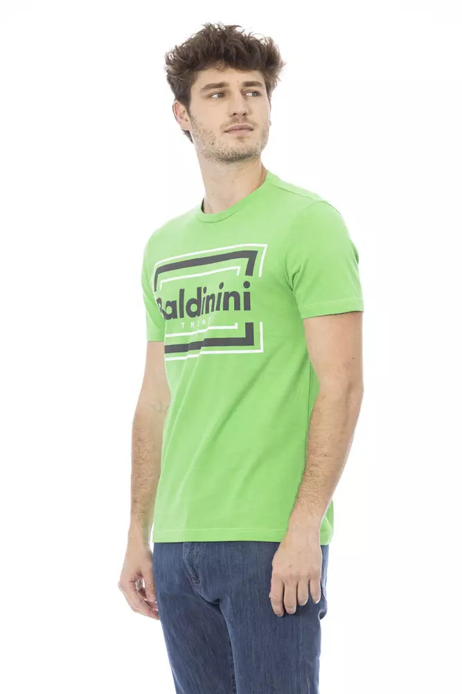 Baldinini Trend Green Cotton Men T-Shirt Baldinini Trend