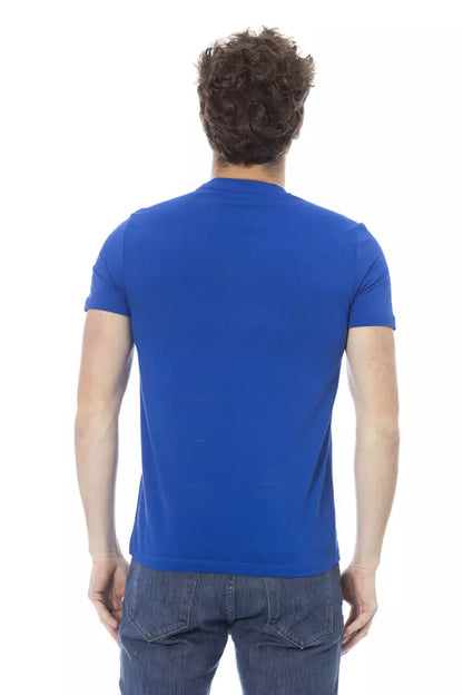 Baldinini Trend Blue Cotton Men T-Shirt Baldinini Trend