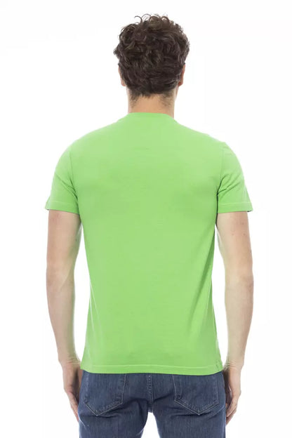 Baldinini Trend Green Cotton Men T-Shirt Baldinini Trend