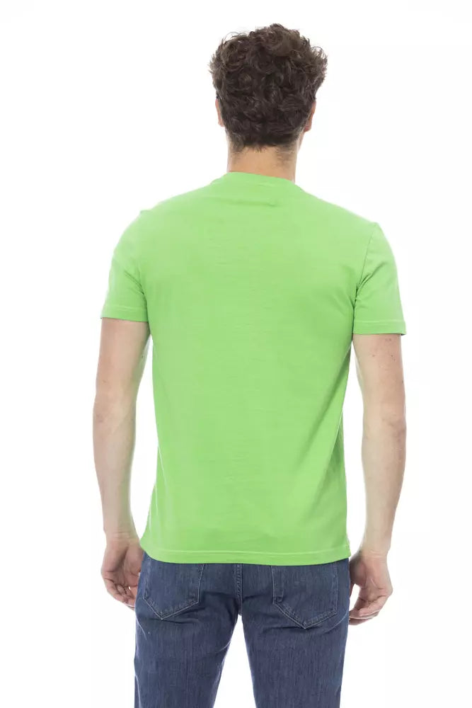 Baldinini Trend Green Cotton Men T-Shirt Baldinini Trend