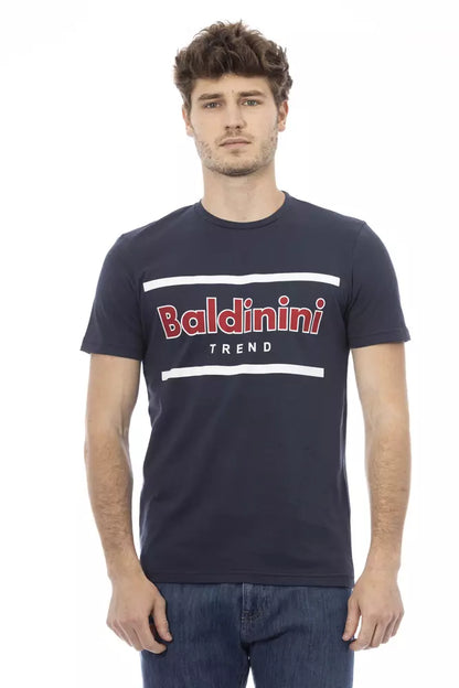 Baldinini Trend Blue Cotton Men T-Shirt Baldinini Trend