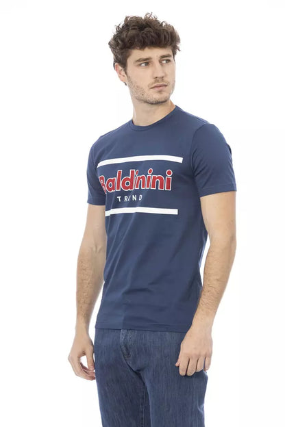 Baldinini Trend Blue Cotton Men T-Shirt Baldinini Trend