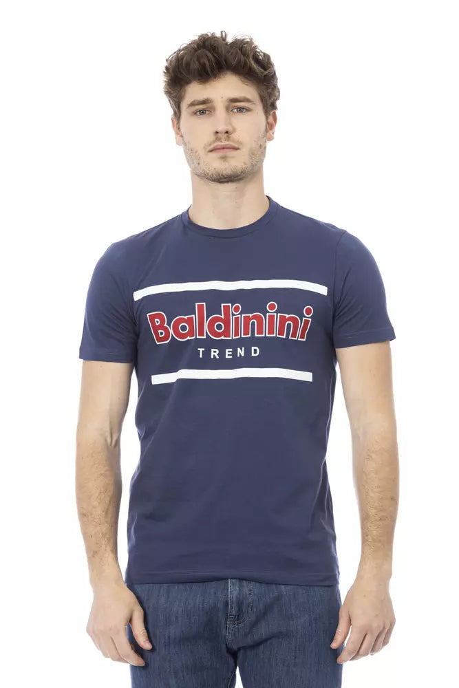 Baldinini Trend Blue Cotton Men T-Shirt Baldinini Trend