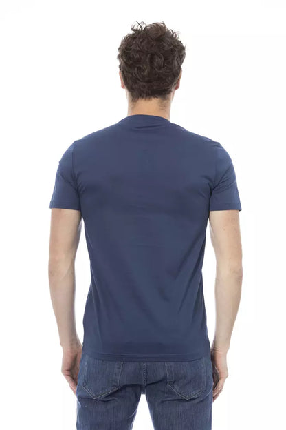 Baldinini Trend Blue Cotton Men T-Shirt Baldinini Trend