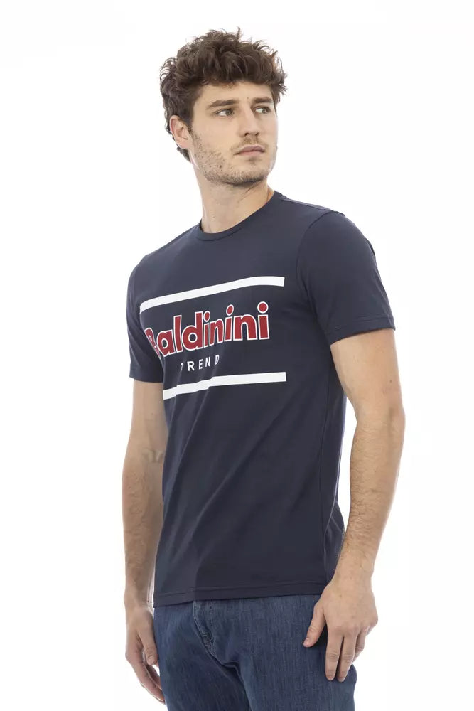 Baldinini Trend Blue Cotton Men T-Shirt Baldinini Trend