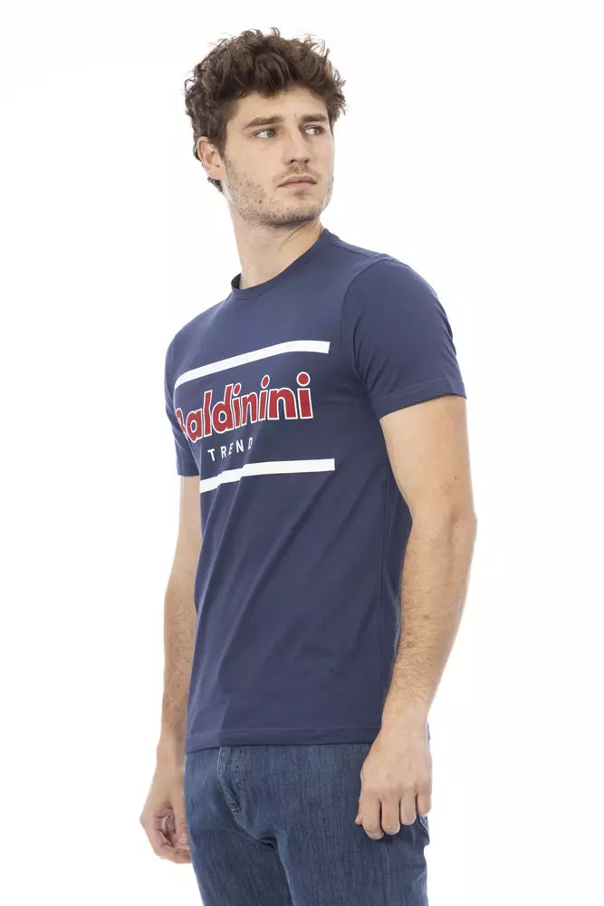 Baldinini Trend Blue Cotton Men T-Shirt Baldinini Trend