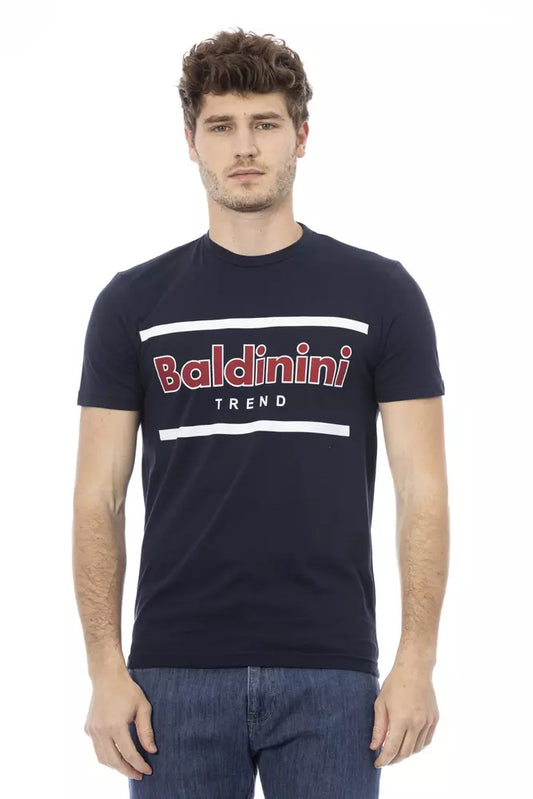 Baldinini Trend Blue Cotton Men T-Shirt Baldinini Trend