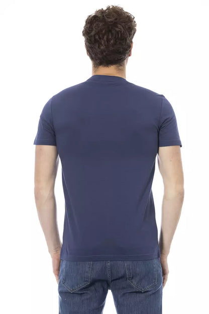 Baldinini Trend Blue Cotton Men T-Shirt Baldinini Trend