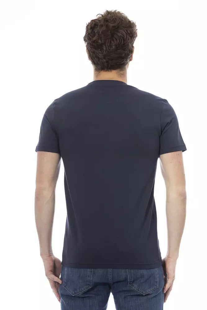 Baldinini Trend Blue Cotton Men T-Shirt Baldinini Trend