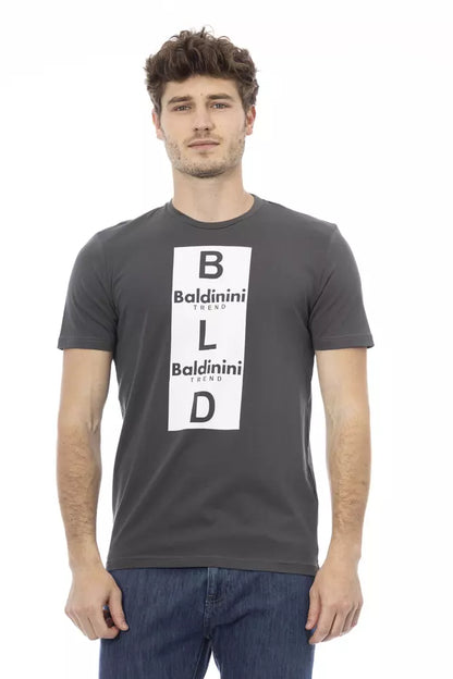 Baldinini Trend Gray Cotton Men T-Shirt Baldinini Trend