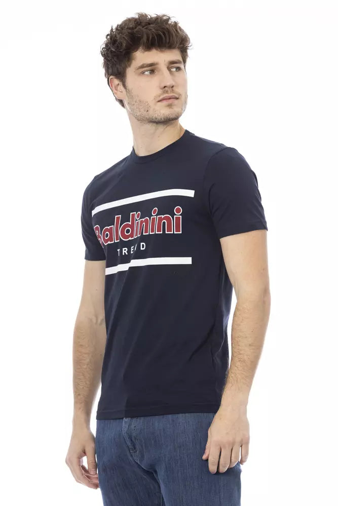 Baldinini Trend Blue Cotton Men T-Shirt Baldinini Trend