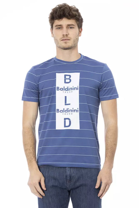 Baldinini Trend Blue Cotton Men T-Shirt Baldinini Trend