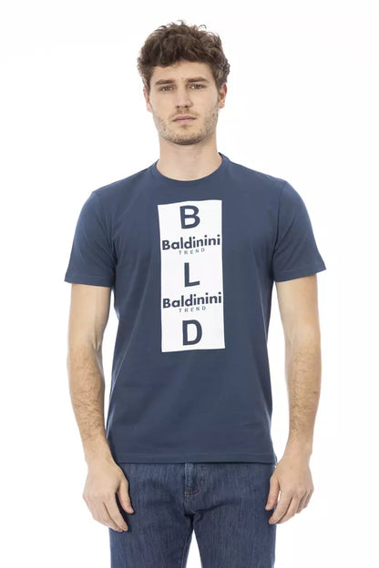 Baldinini Trend Blue Cotton Men T-Shirt Baldinini Trend