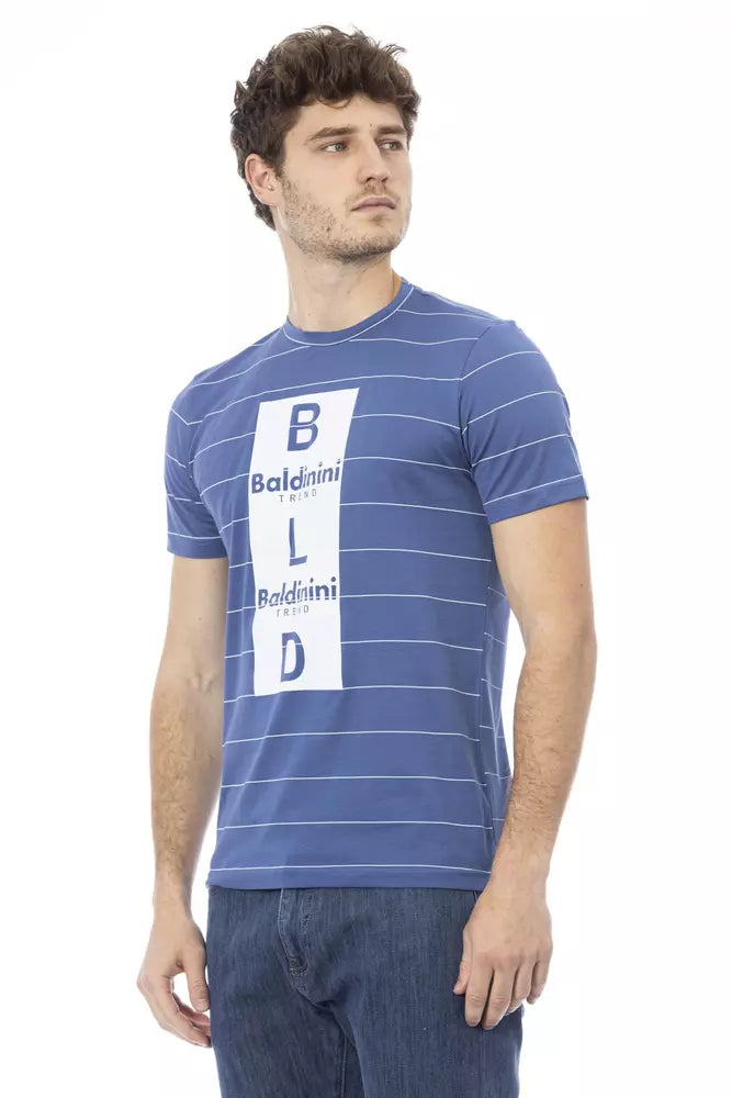 Baldinini Trend Blue Cotton Men T-Shirt Baldinini Trend