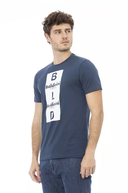 Baldinini Trend Blue Cotton Men T-Shirt Baldinini Trend