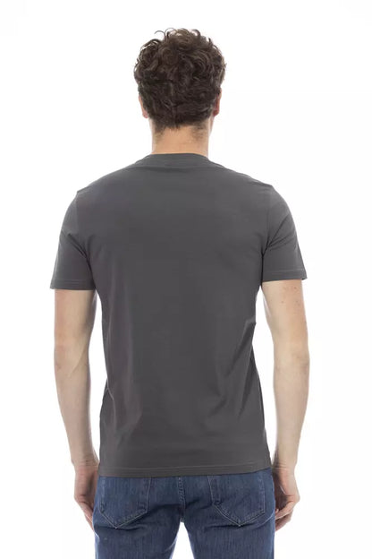 Baldinini Trend Gray Cotton Men T-Shirt Baldinini Trend