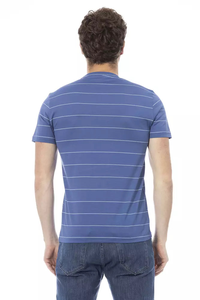 Baldinini Trend Blue Cotton Men T-Shirt Baldinini Trend