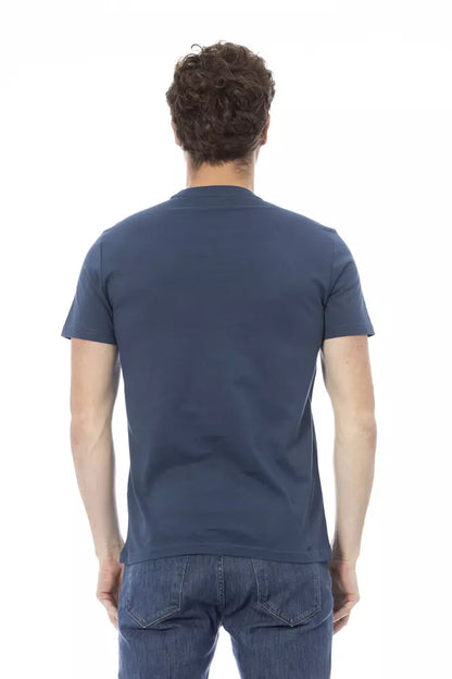 Baldinini Trend Blue Cotton Men T-Shirt Baldinini Trend