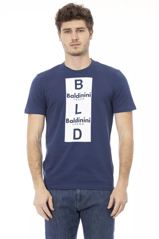 Baldinini Trend Blue Cotton Men T-Shirt Baldinini Trend