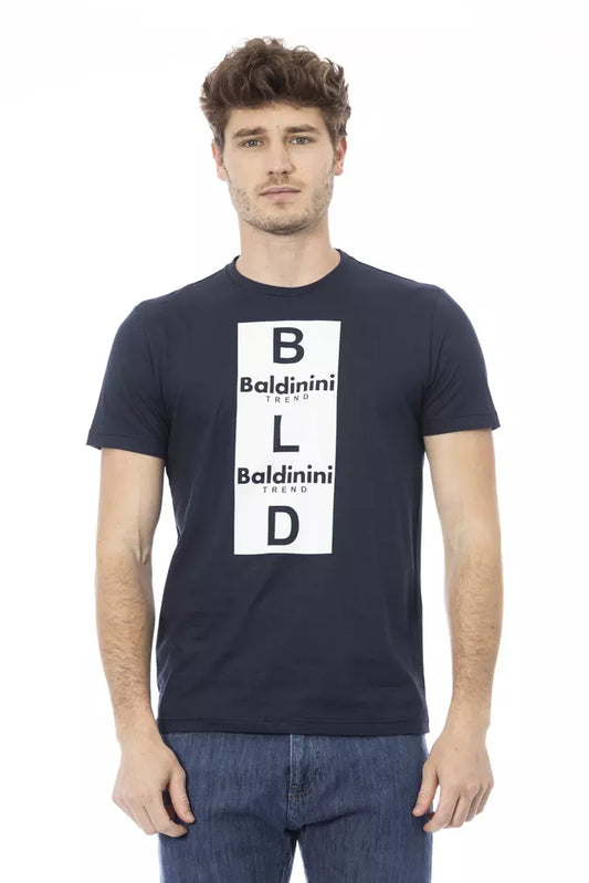 Baldinini Trend Blue Cotton Men T-Shirt Baldinini Trend