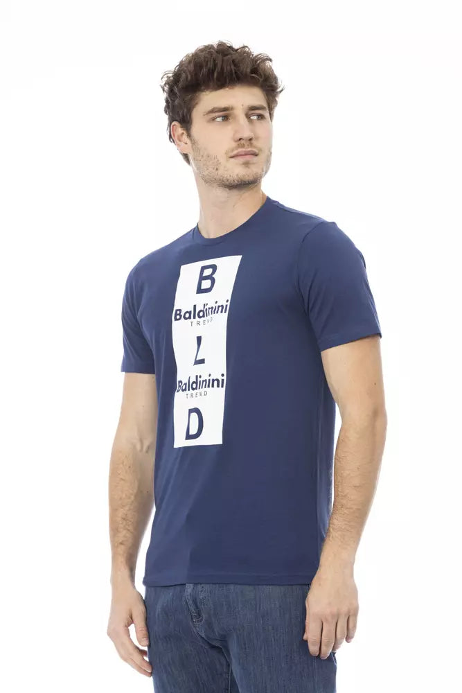 Baldinini Trend Blue Cotton Men T-Shirt Baldinini Trend