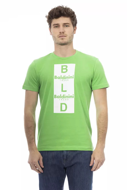 Baldinini Trend Green Cotton Men T-Shirt Baldinini Trend