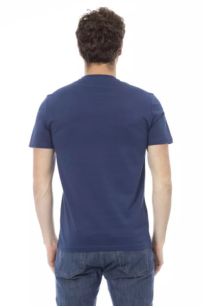 Baldinini Trend Blue Cotton Men T-Shirt Baldinini Trend