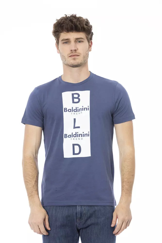 Baldinini Trend Blue Cotton Men T-Shirt Baldinini Trend