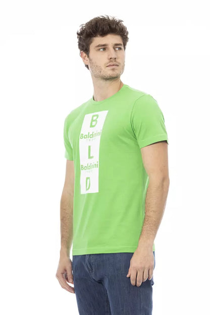 Baldinini Trend Green Cotton Men T-Shirt Baldinini Trend