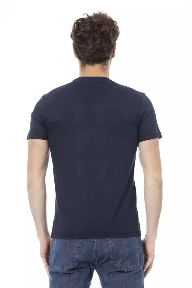 Baldinini Trend Blue Cotton Men T-Shirt Baldinini Trend