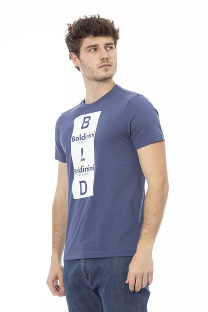 Baldinini Trend Blue Cotton Men T-Shirt Baldinini Trend