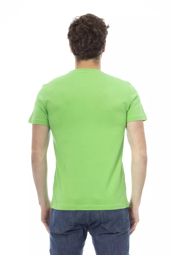 Baldinini Trend Green Cotton Men T-Shirt Baldinini Trend