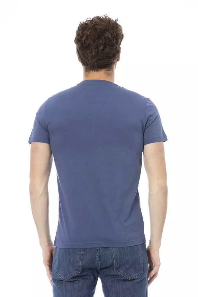 Baldinini Trend Blue Cotton Men T-Shirt Baldinini Trend