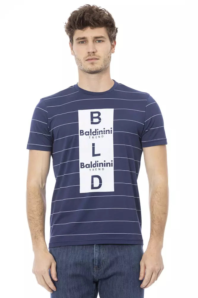 Baldinini Trend Blue Cotton Men T-Shirt Baldinini Trend