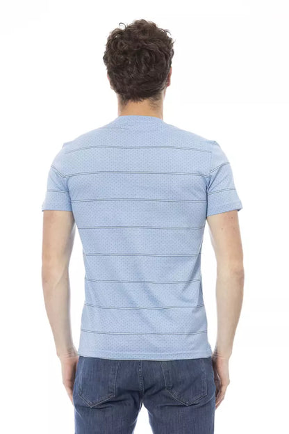 Baldinini Trend Light Blue Cotton Men T-Shirt Baldinini Trend