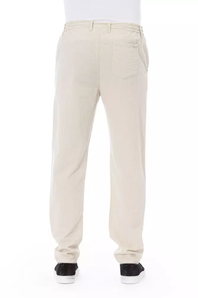 Baldinini Trend Beige Cotton Men Chino Pants Baldinini Trend