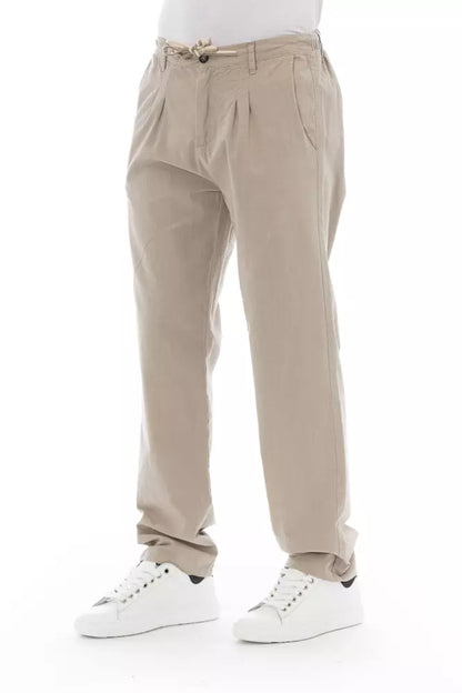 Baldinini Trend Beige Cotton Men Chino Pants Baldinini Trend