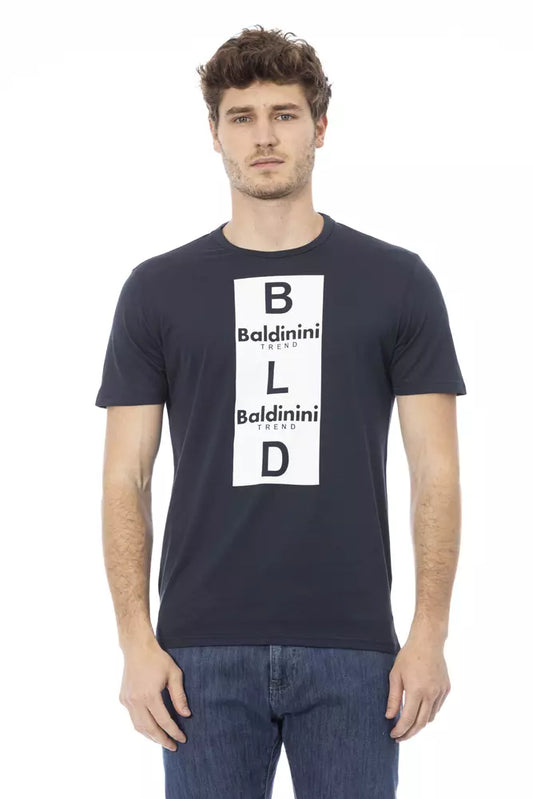 Baldinini Trend Blue Cotton Men T-Shirt Baldinini Trend