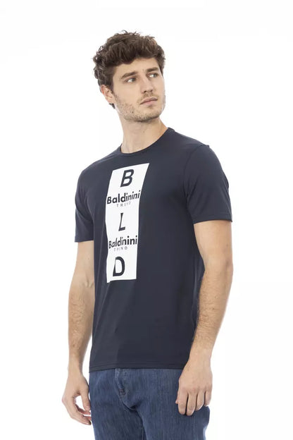 Baldinini Trend Blue Cotton Men T-Shirt Baldinini Trend